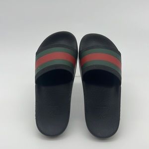 Gucci Kids Slides - Black, Green, Red